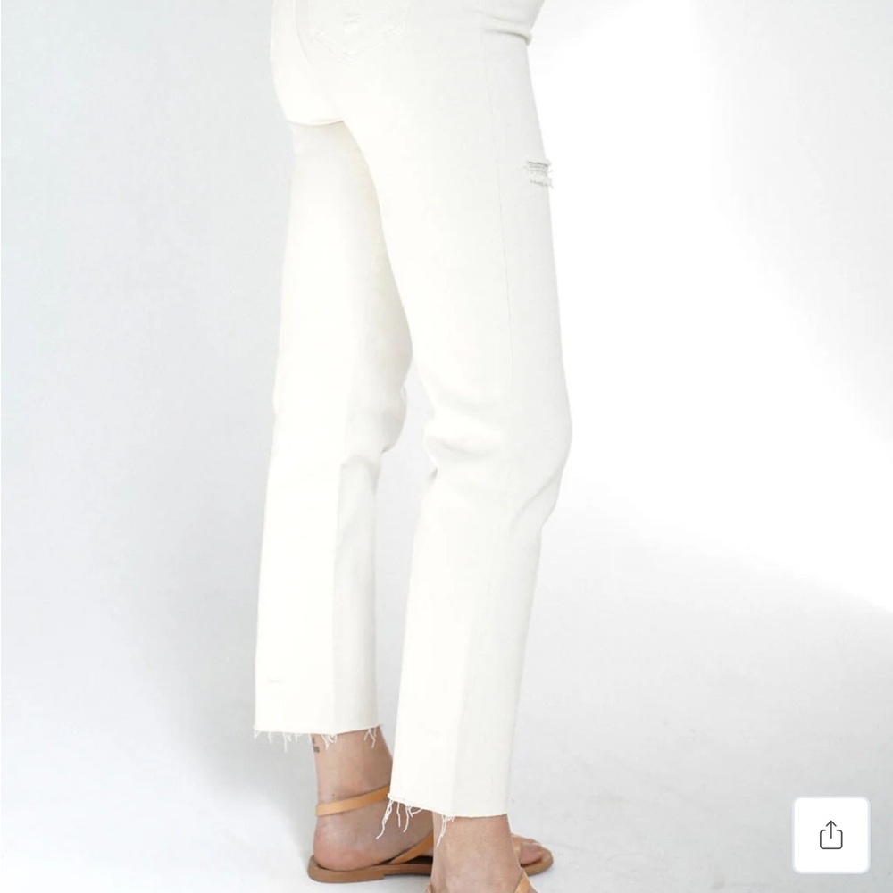 Carly Jean Los Angeles White Straight Leg Jeans